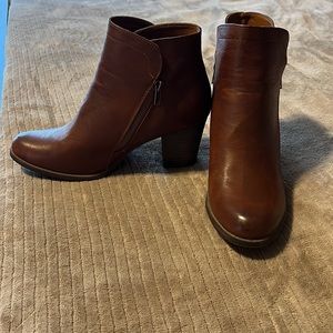 Faux leather booties